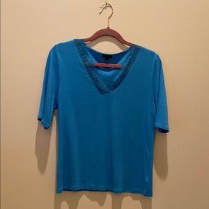 Talbots Lace Trimmed T Shirt